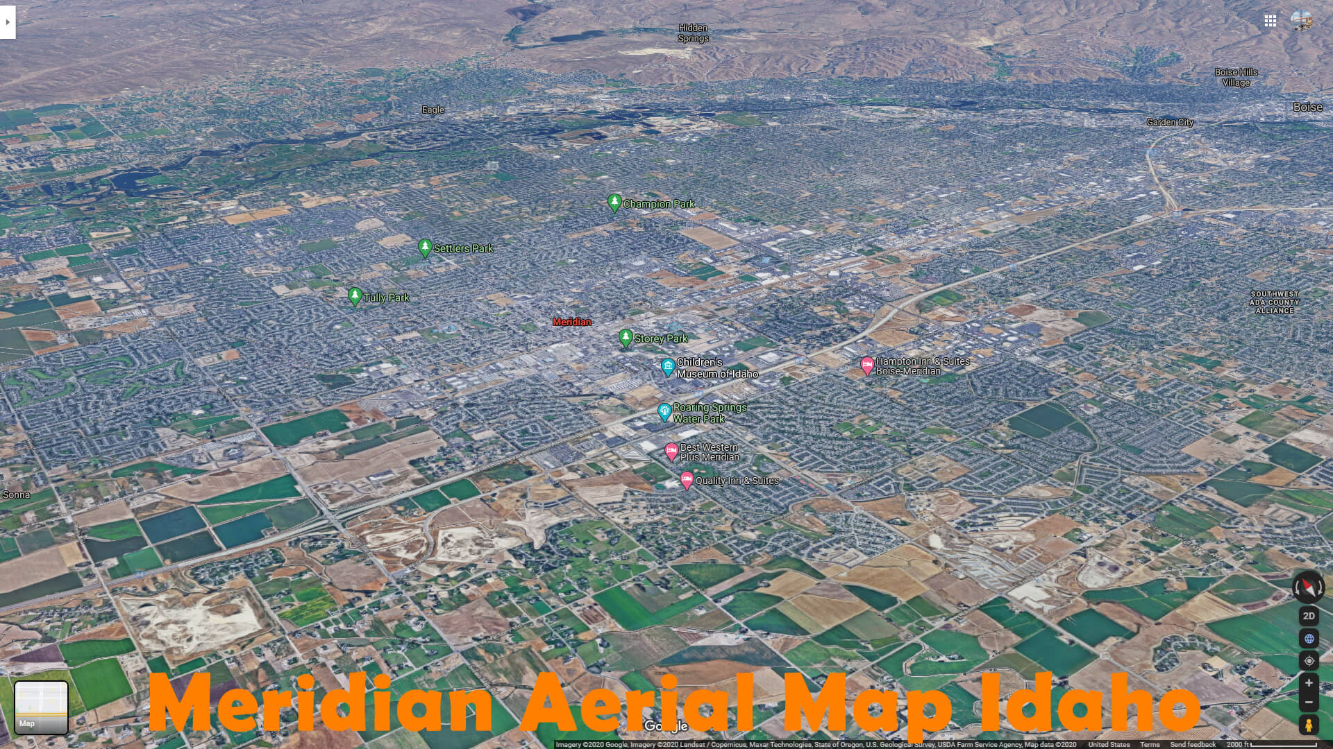 Meridian Aerial Map Idaho